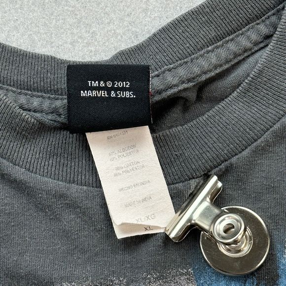 Marvel Shirt Mens XL Gray Mad Engine Marvel Avengers Comics Iron Man Hulk Thor - Picture 7 of 13